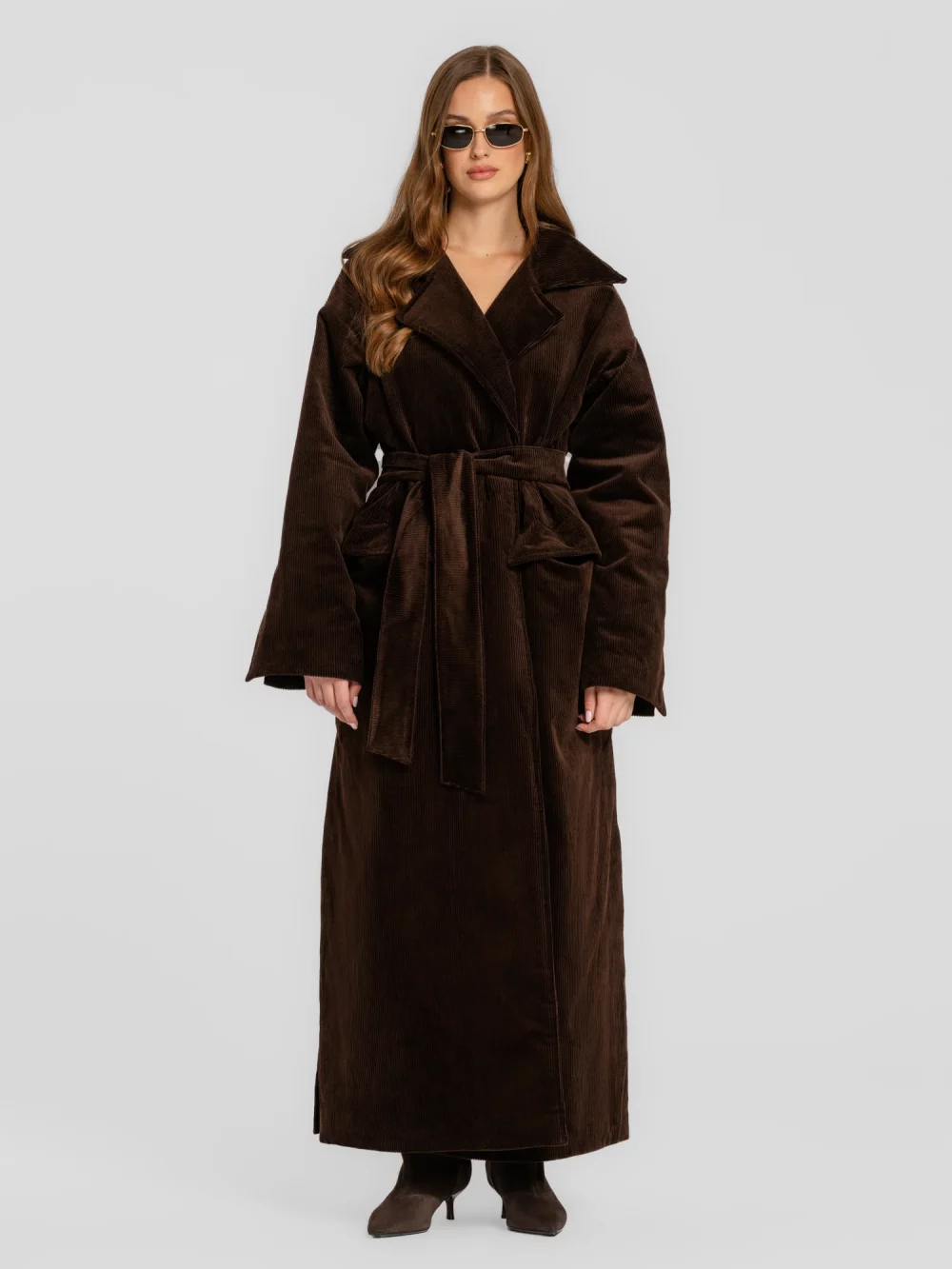 Płaszcz Area sztruks Brąz